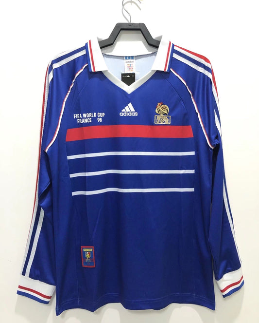 Man's Retro Long Sleeve France National Team Home - 1998
