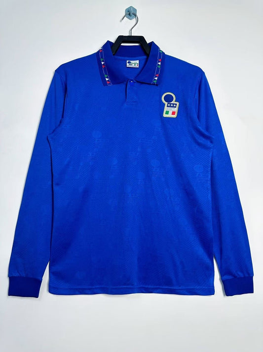 Camiseta Retro de Manga Larga de la Selección Nacional de Italia para Hombre - 1994