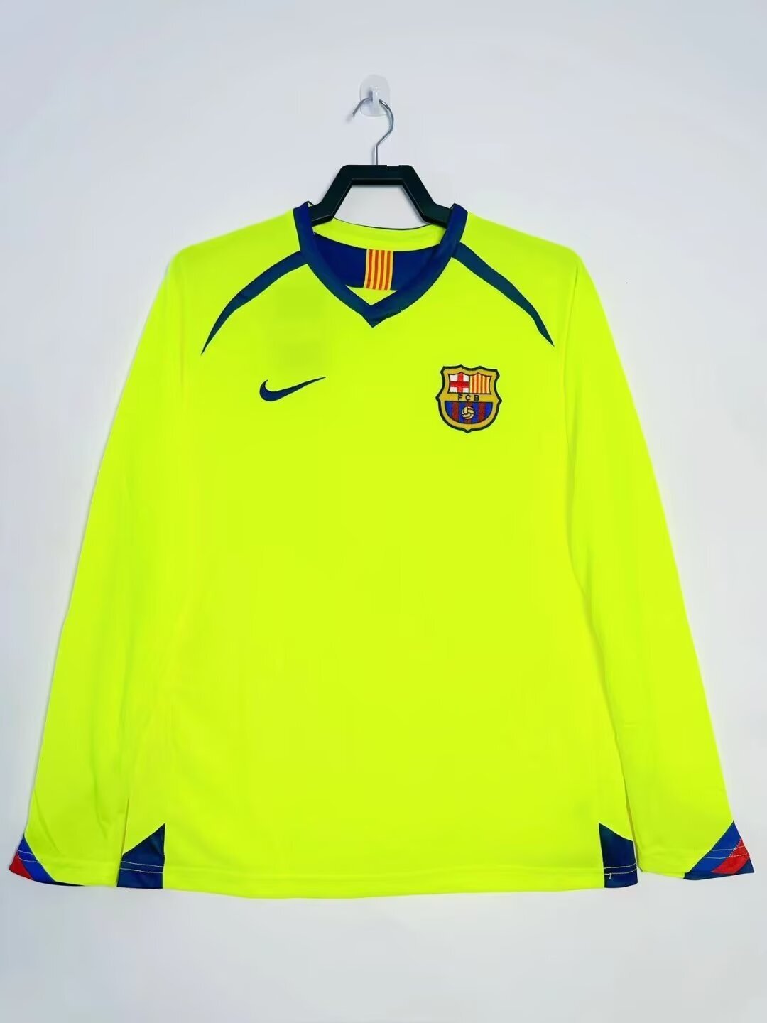 Maillot Rétro Homme Manches Longues Extérieur Barcelone - 2005/06