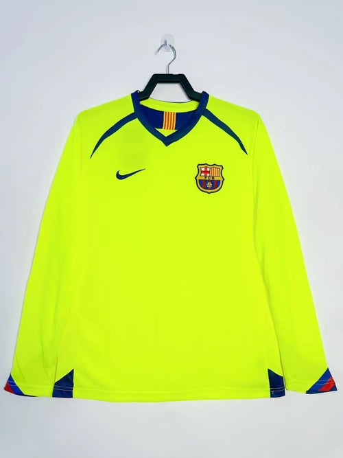 Maillot Rétro Homme Manches Longues Extérieur Barcelone - 2005/06
