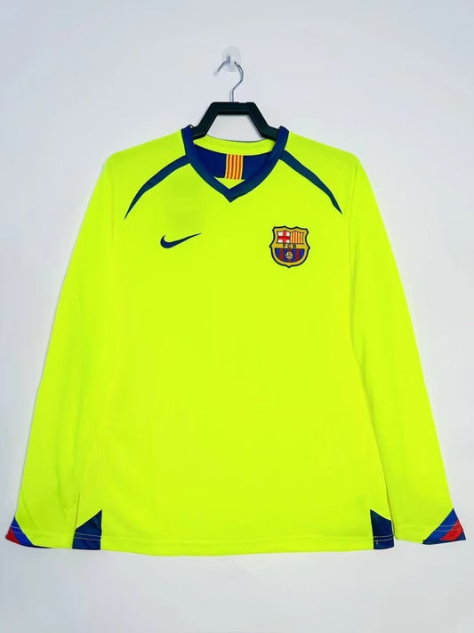 Camiseta retro de hombre del FC Barcelona visitante - manga larga - 2005/06