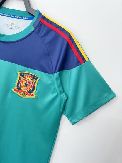 Man's Retro Jersey Spain National Team Green GK - 2010