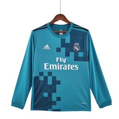 Retro Long Sleeve Real Madrid Adidas Blue - 17/18