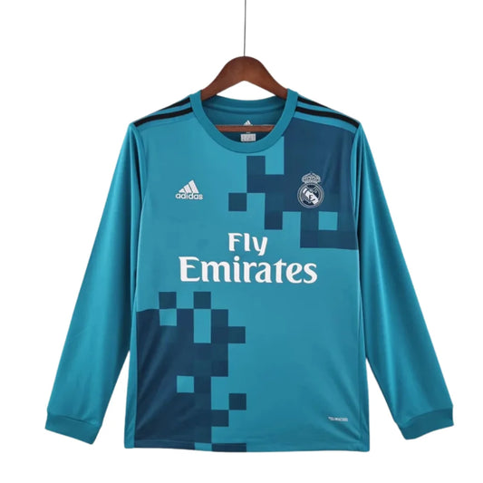 Retro Long Sleeve Real Madrid Adidas Blue - 17/18