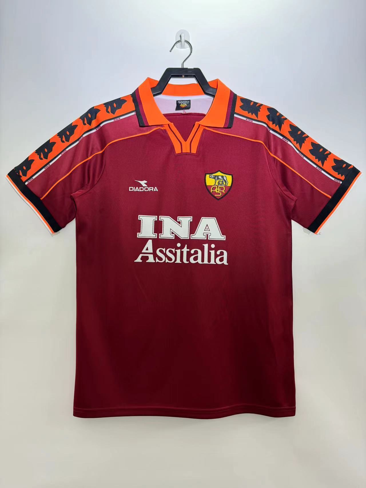 Camiseta retro para hombre del equipo Roma - 1998/1999