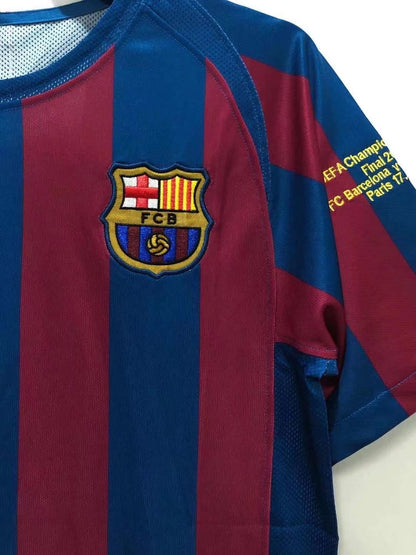 Maillot Rétro Homme Domicile Barcelone Ligue des Champions - 2005/06
