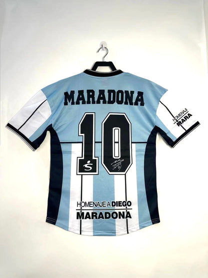 Camiseta Retro Argentina Hombre Selección Nacional Maradona Edición Conmemorativa - 2001