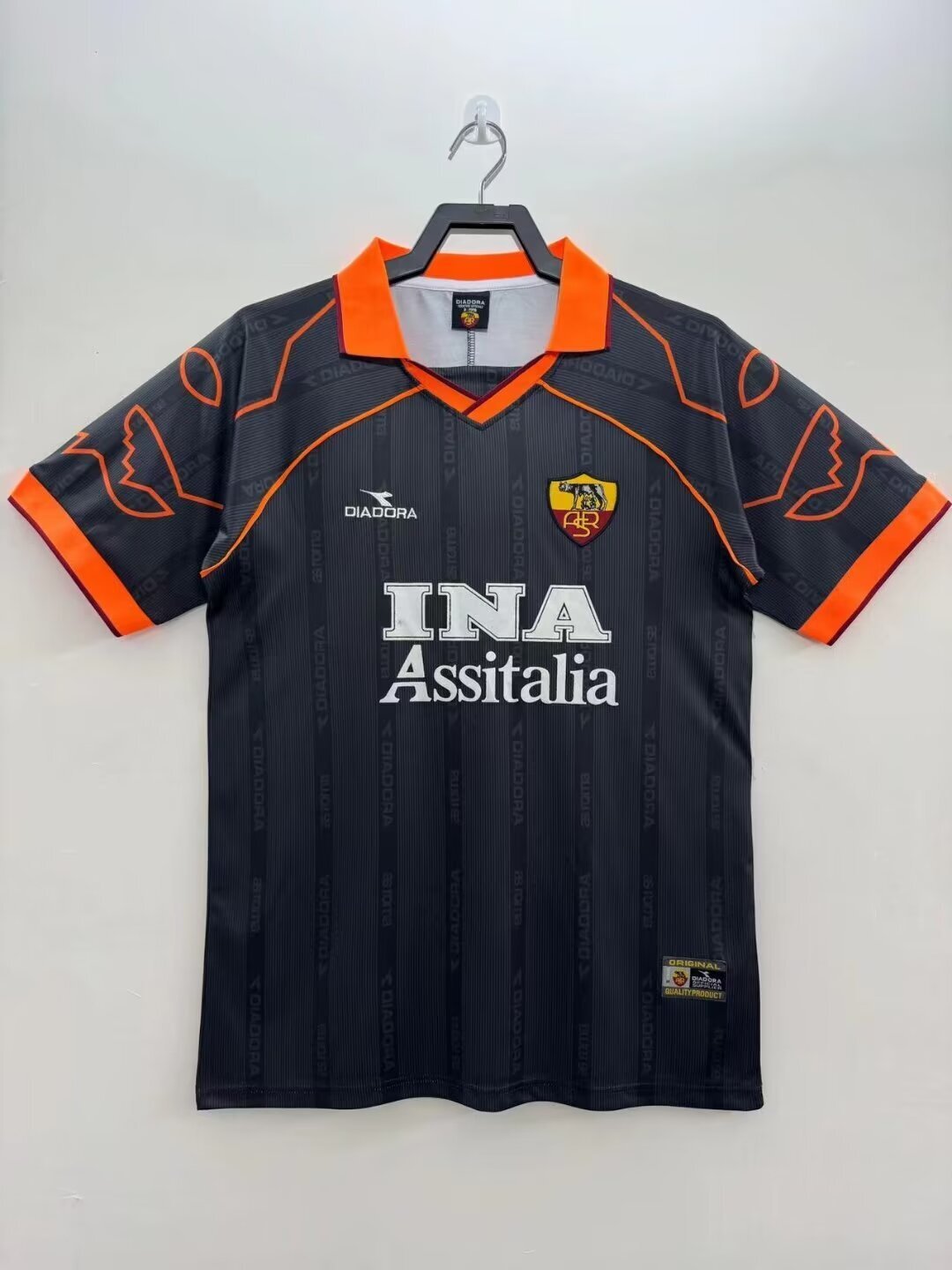 Camiseta Retro de Hombre Roma Negra - Temporada 1999/2000