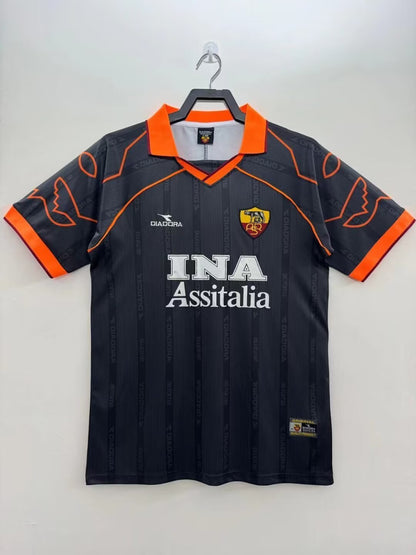 Camiseta Retro de Hombre Roma Negra - Temporada 1999/2000