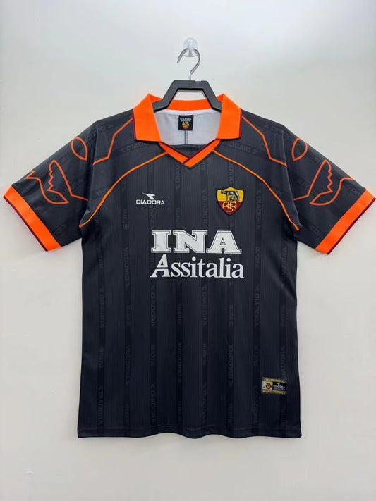 Camiseta Retro de Hombre Roma Negra - Temporada 1999/2000