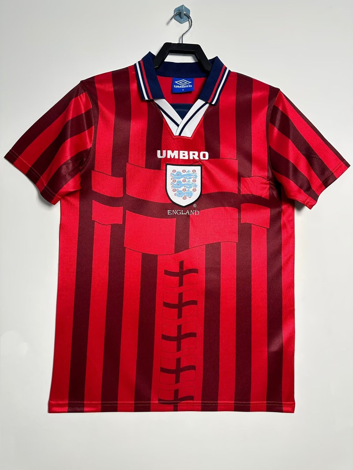 Camiseta retro de la selección nacional de Inglaterra para hombre - Visitante 1998