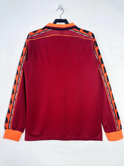 Man's Retro Long Sleeve Roma Team Home - 1998/99