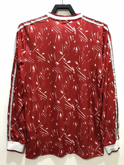 Maillot rétro homme à manches longues de l'équipe de Liverpool - 1989/91