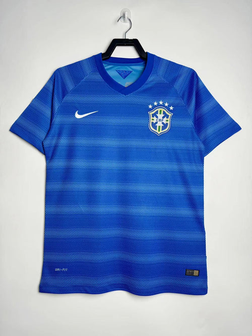 Camiseta de la Selección Nacional de Brasil Retro de Visitante 2014 para Hombre