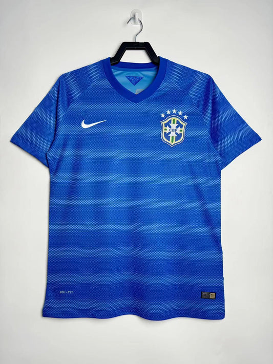 Camiseta de la Selección Nacional de Brasil Retro de Visitante 2014 para Hombre