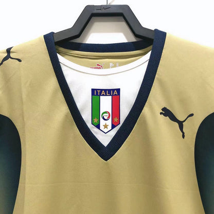 Camiseta Retro de Hombre Italia Selección Nacional GK Dorada - 2006