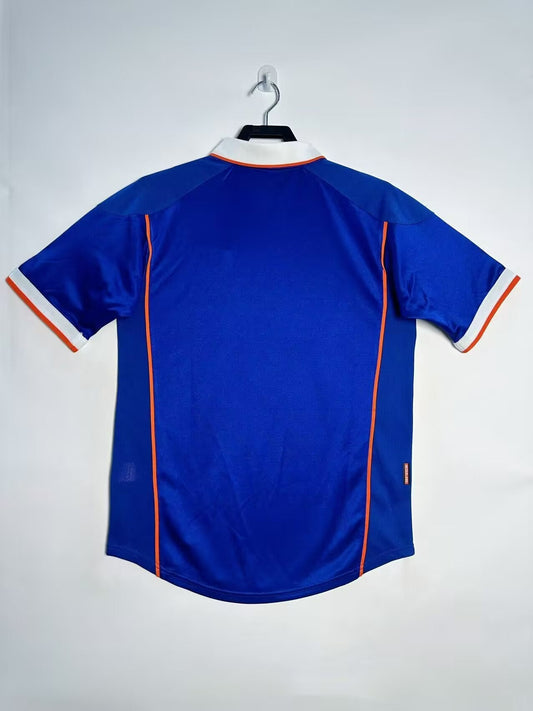 Camiseta retro de la Selección Nacional de Países Bajos para hombre - Visitante 1998