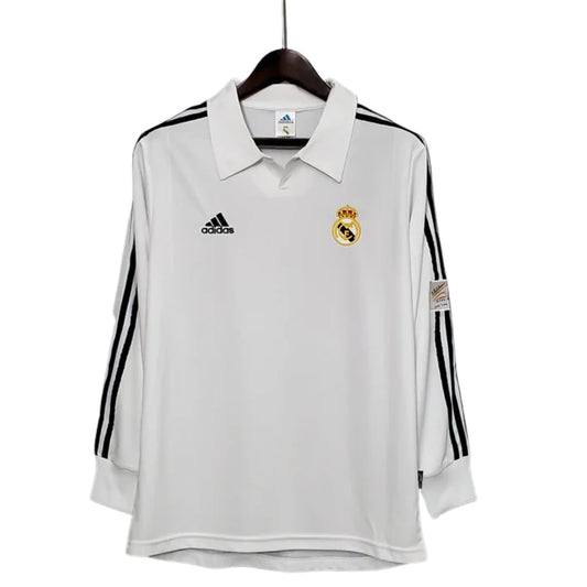 Retro Long Sleeve Real Madrid Adidas White - 2002
