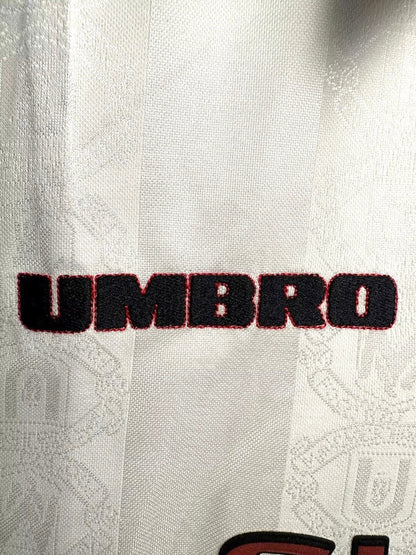 Camiseta retro de manga larga de visitante del Manchester United para hombre - Temporada 1998/1999