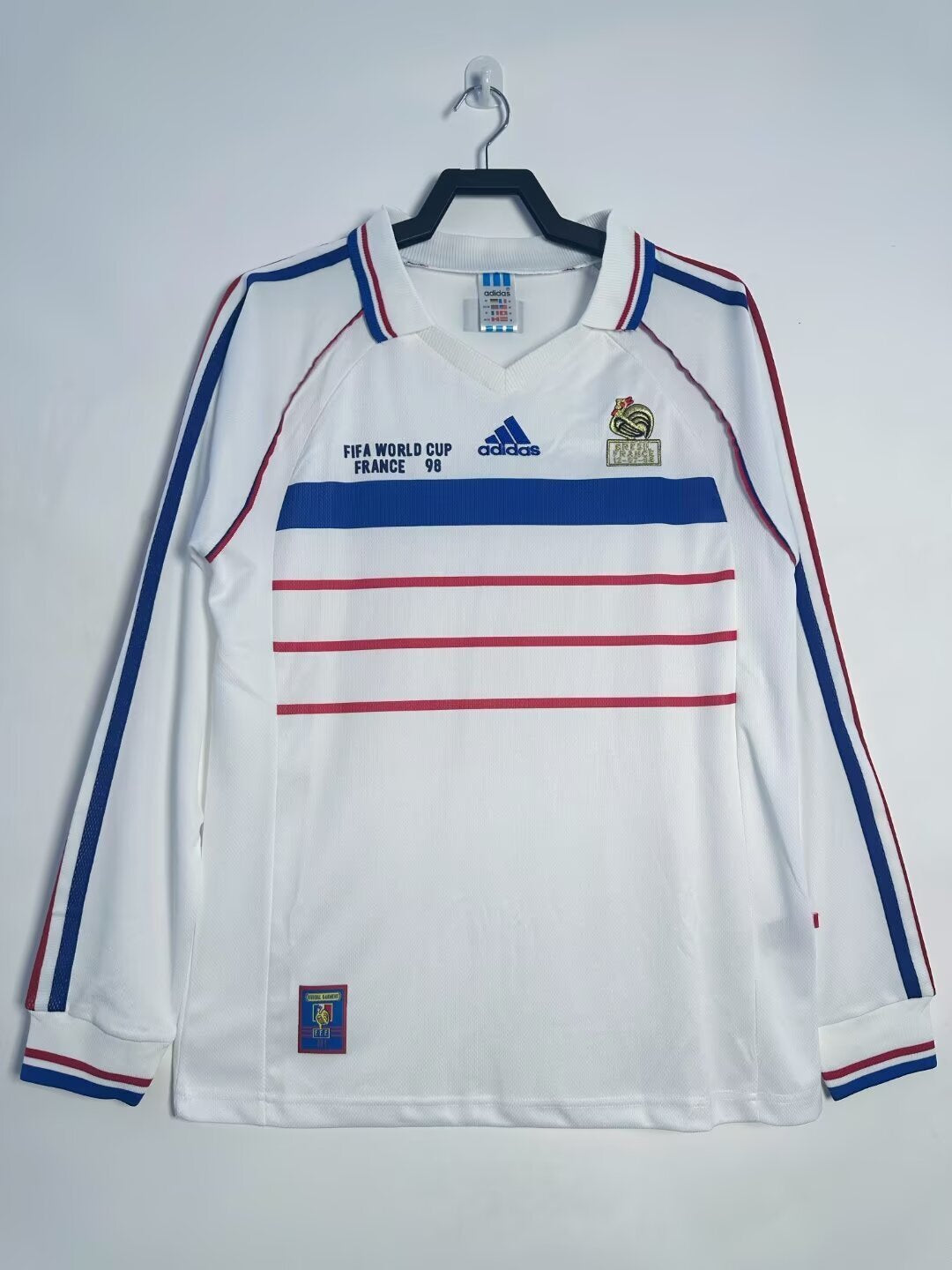 Camiseta retro de manga larga de la selección nacional de Francia para hombre - 1998