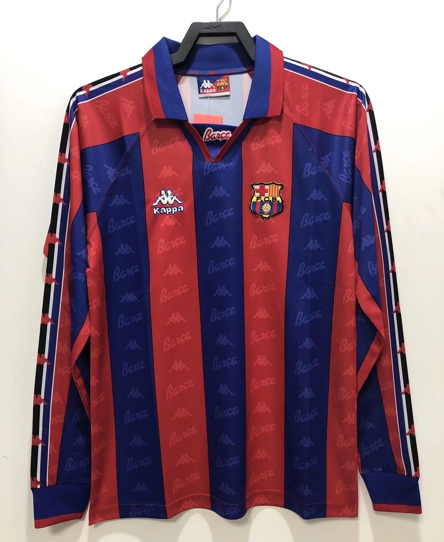 Maillot Rétro Homme Manches Longues Domicile du FC Barcelone - Saison 1996/97