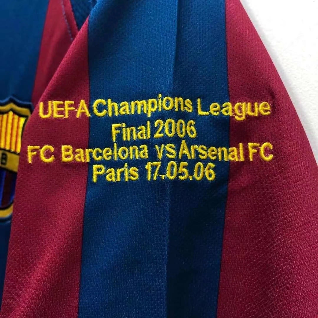Maillot Rétro Homme Domicile Barcelone Ligue des Champions - 2005/06