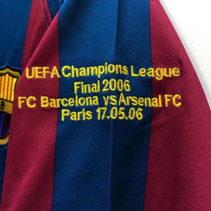 Maillot Rétro Homme Domicile Barcelone Ligue des Champions - 2005/06