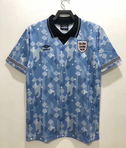 Maillot Rétro Homme Équipe Nationale d'Angleterre Bleu - 1990