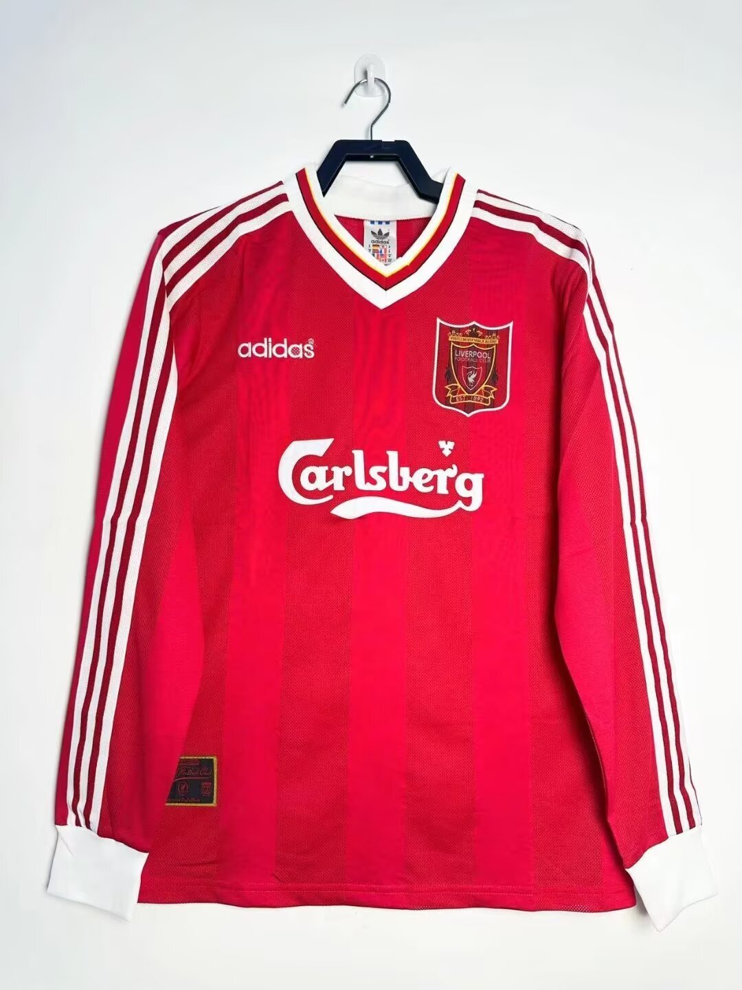 Maillot de football rétro homme manches longues Liverpool domicile - 1995/1996