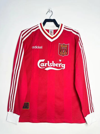 Maillot de football rétro homme manches longues Liverpool domicile - 1995/1996
