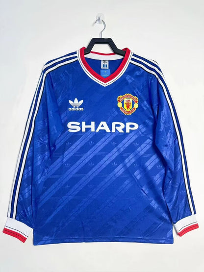 Maillot Rétro Homme Manche Longue Manchester United Extérieur - 1986/88