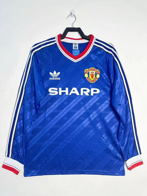 Maillot Rétro Homme Manche Longue Manchester United Extérieur - 1986/88