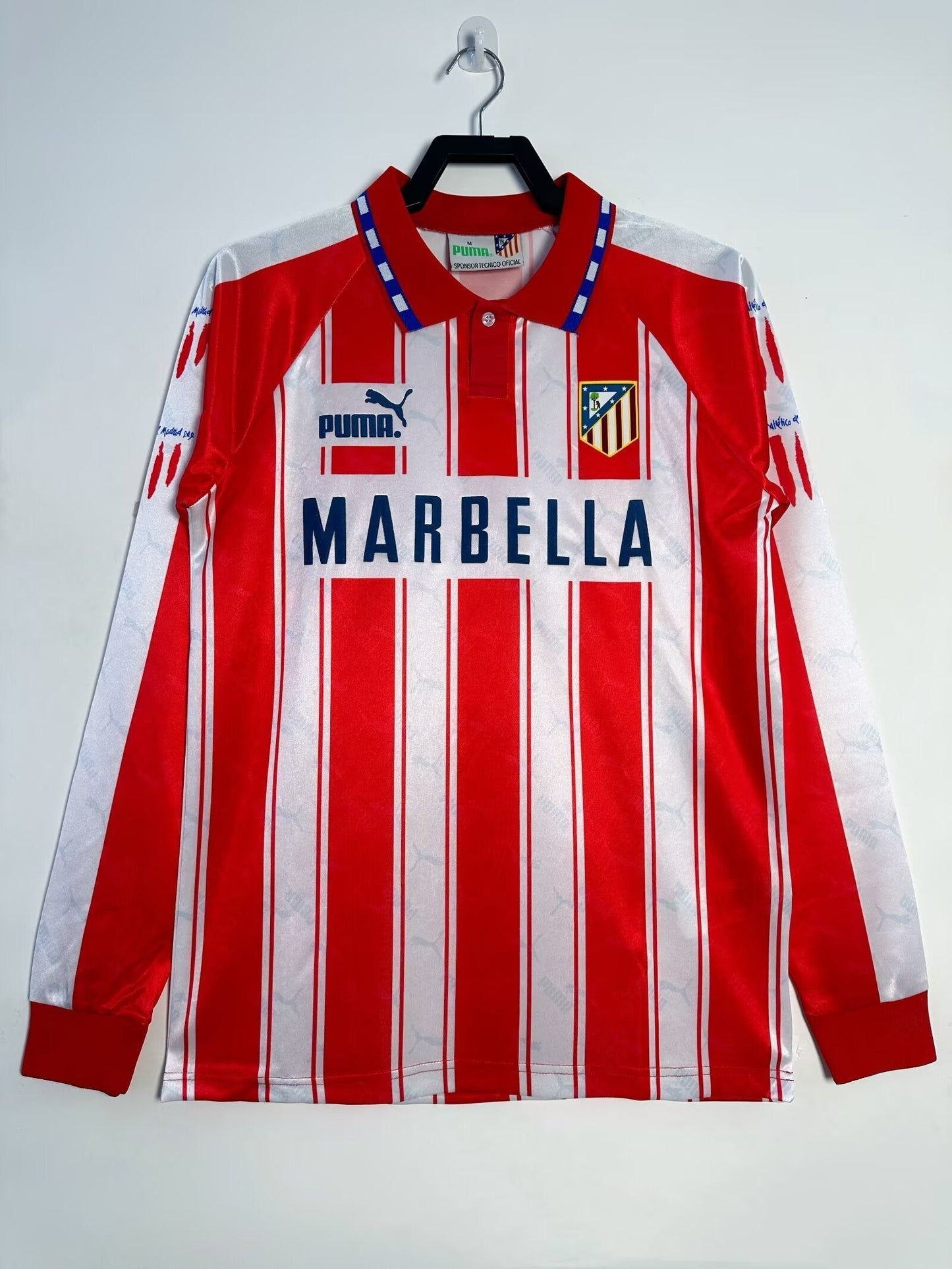 Camiseta Retro de Hombre de Manga Larga del Atlético de Madrid - Temporada 1994/95