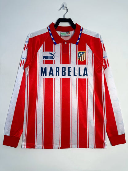 Camiseta Retro de Hombre de Manga Larga del Atlético de Madrid - Temporada 1994/95
