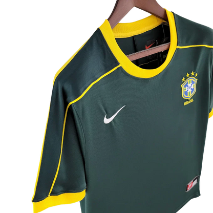 Men's Jersey Brazil National Team Retro Goleiro Verde Escuro 1998