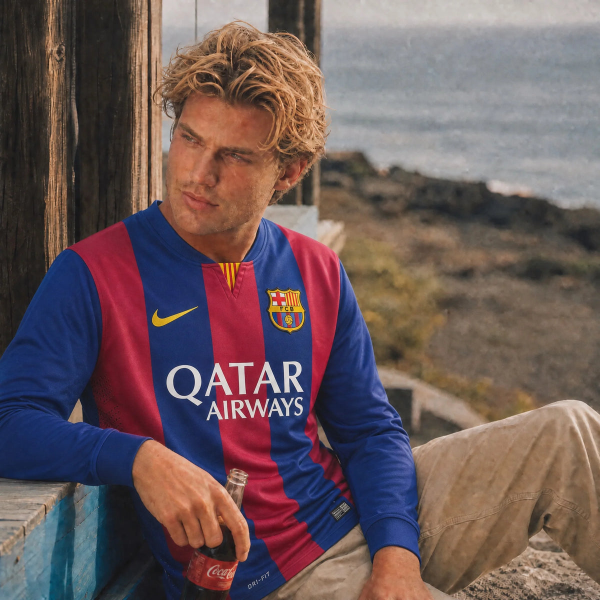 Messi Barcelona Home Long Jersey - 2014/15