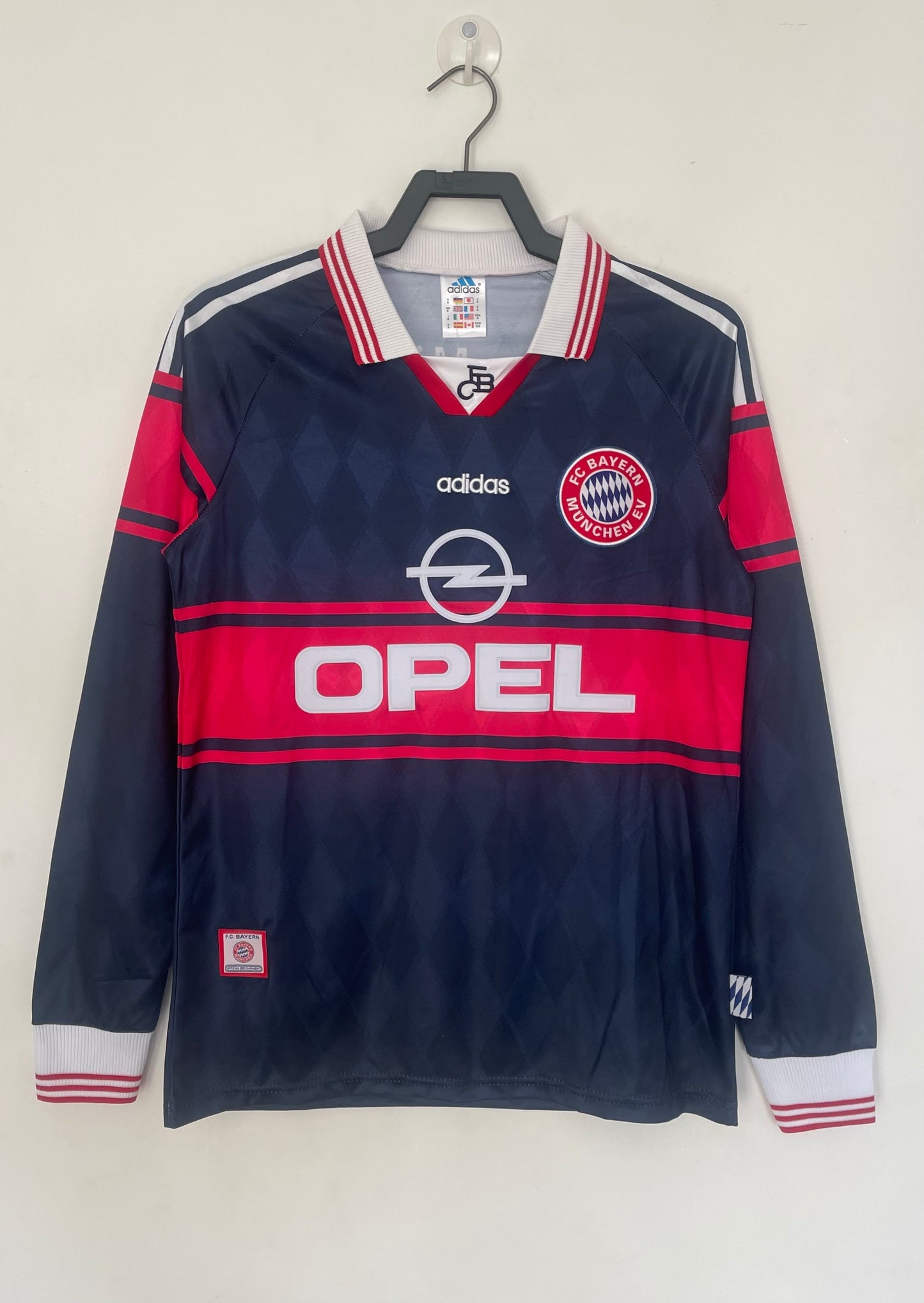 Man's Retro Long Sleeve Bayern Munchen Team - 1997/99