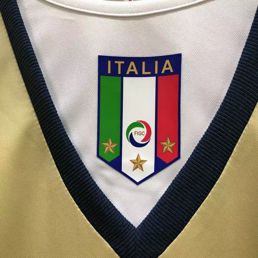 Camiseta Retro de Hombre Italia Selección Nacional GK Dorada - 2006