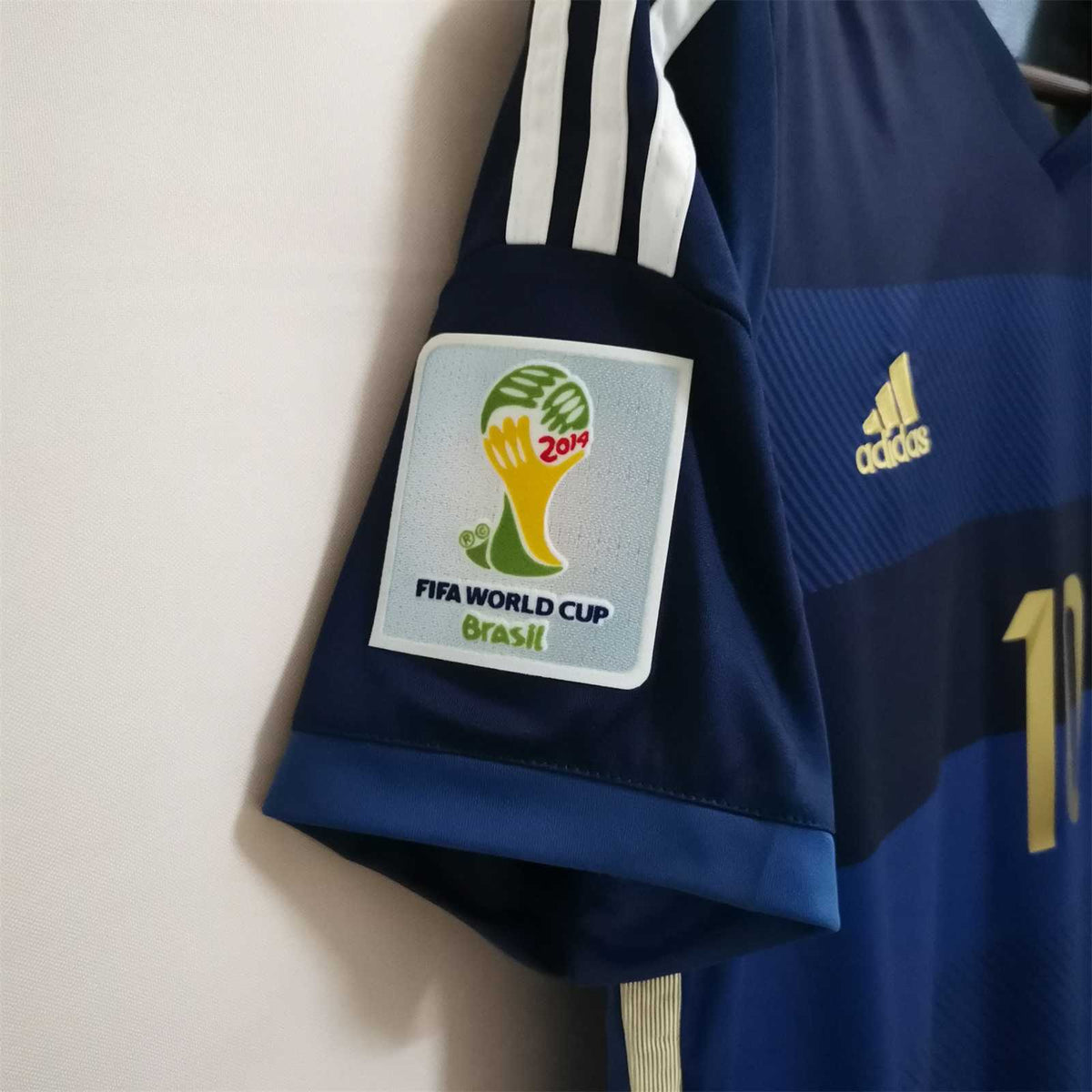 Messi Argentina Away Jersey World Cup Final - 2014