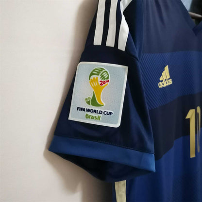 Messi Argentina Away Jersey World Cup Final - 2014