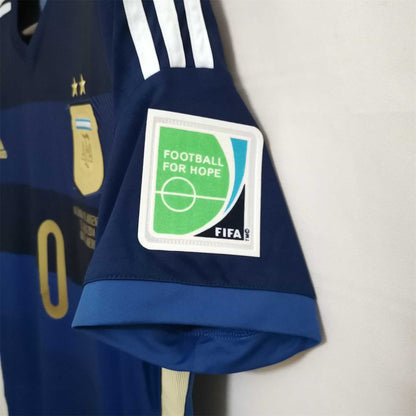 Messi Argentina Away Jersey World Cup Final - 2014