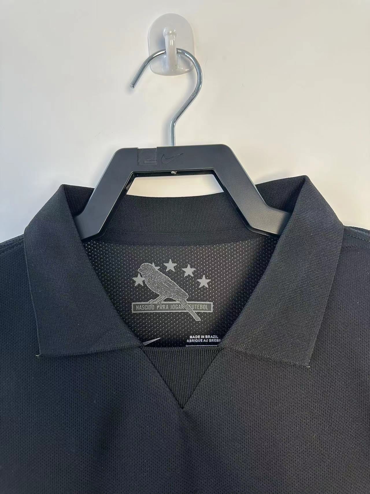 Maillot Homme Équipe Nationale du Brésil Rétro Noir 2013/2014