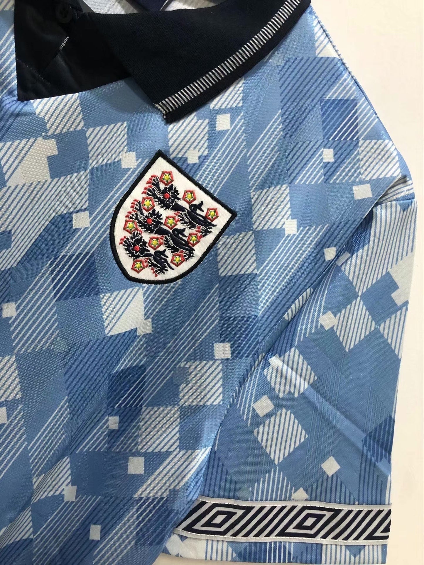 Maillot Rétro Homme Équipe Nationale d'Angleterre Bleu - 1990