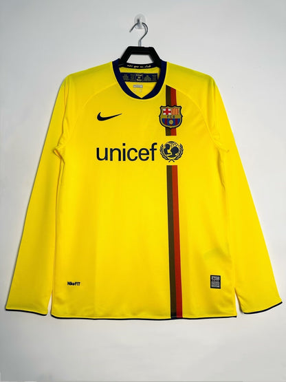 Maillot Rétro Homme Manches Longues Extérieur Barcelone - 2008/09