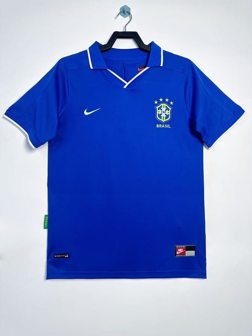 Camiseta de la Selección Nacional Masculina de Brasil Retro Visitante 1997