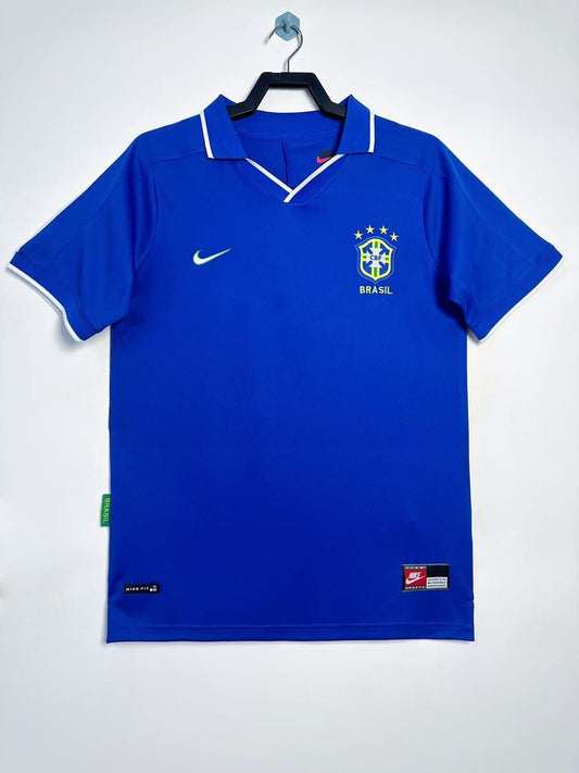 Camiseta de la Selección Nacional Masculina de Brasil Retro Visitante 1997
