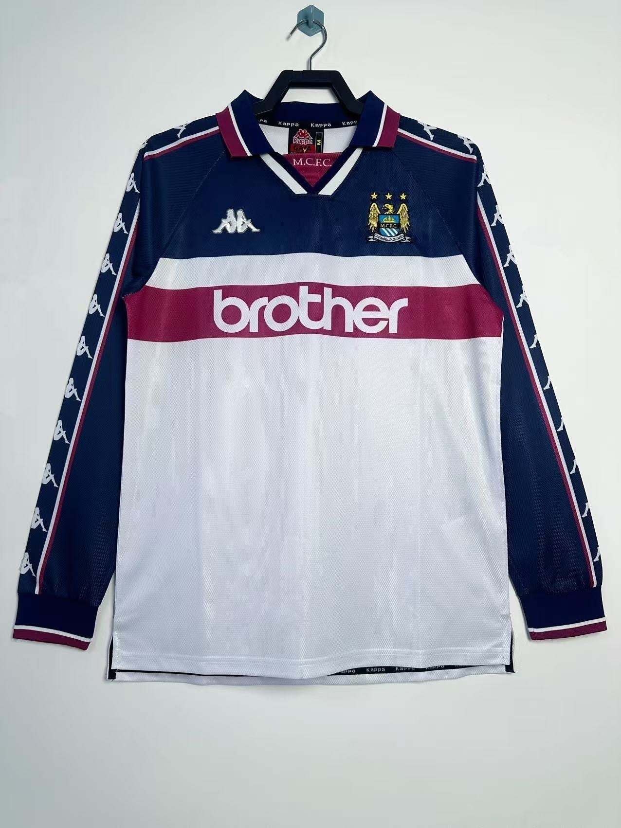 Camiseta Retro Manga Larga Manchester City - 1997/1998