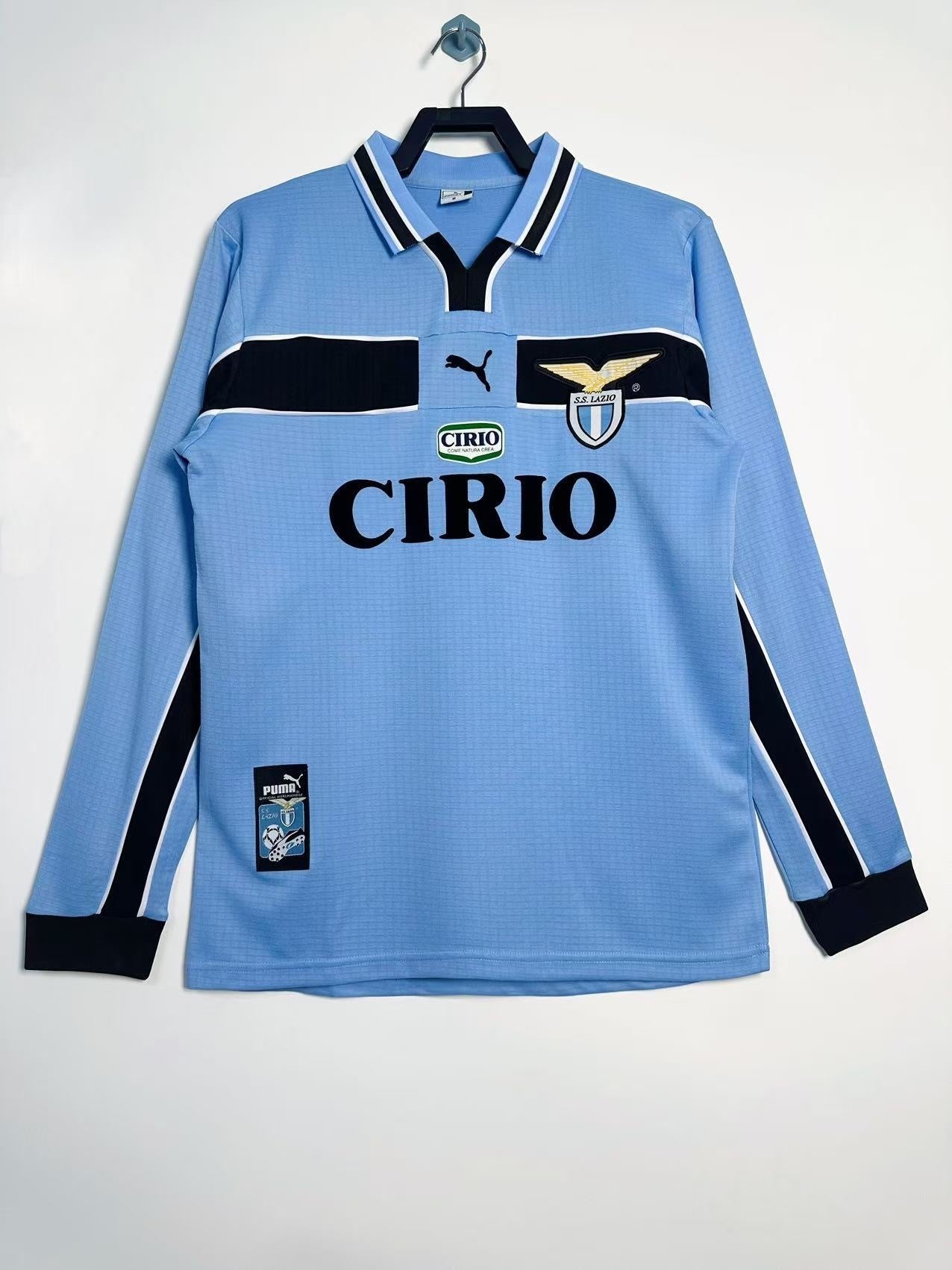 Camiseta retro de manga larga de local de la Lazio para hombre - 1998/99