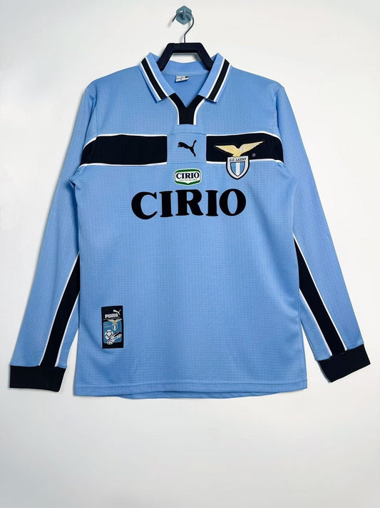 Camiseta retro de manga larga de local de la Lazio para hombre - 1998/99