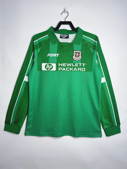 Maillot Homme Rétro Manches Longues Tottenham Équipe Vert Gardien - 1997/1999